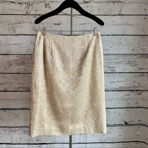 NWT Lord & Taylor light gold skirt set - Picture 4 of 9